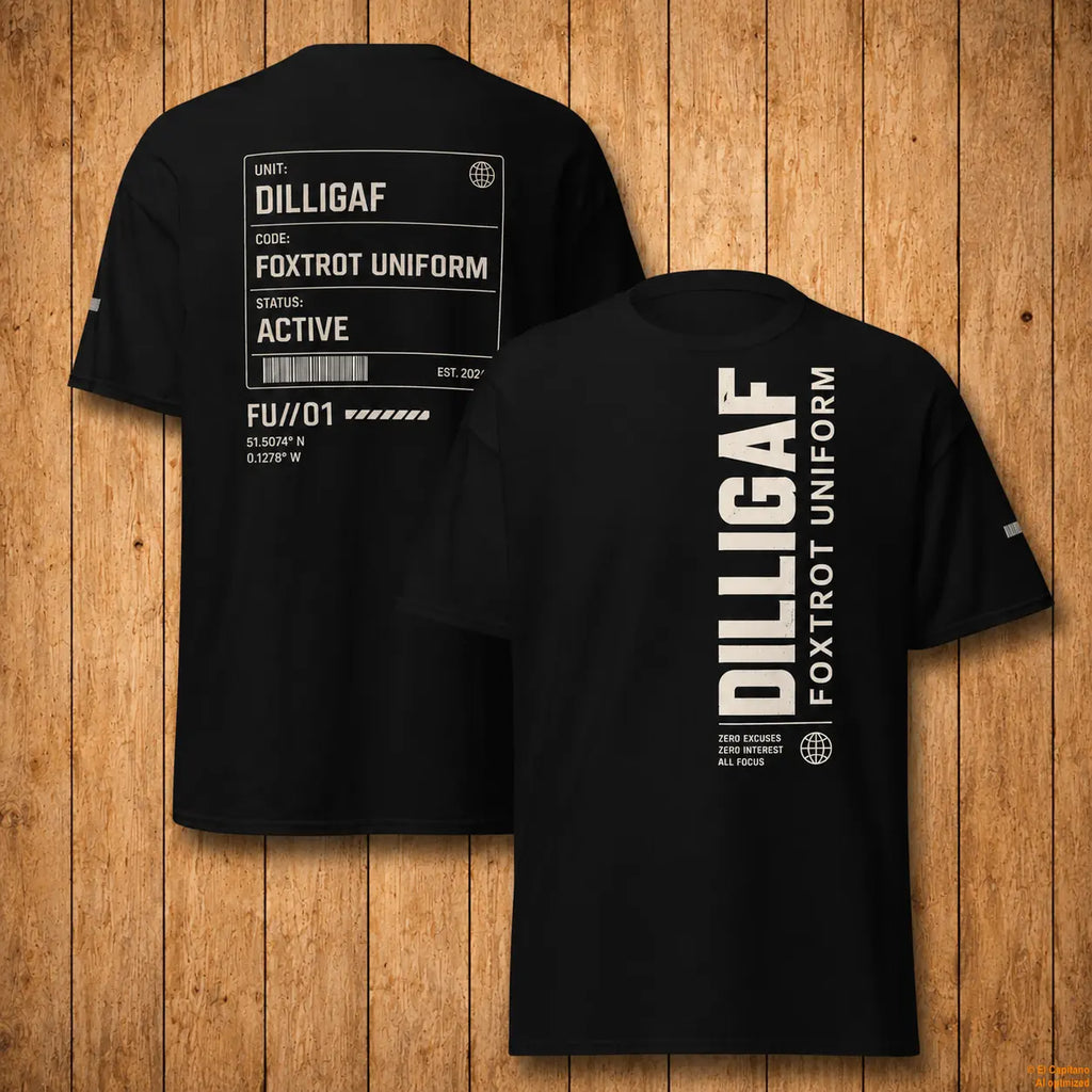 DILLI FU Tee - Caballeros – – black_dilligaffu_holz – El Capitano