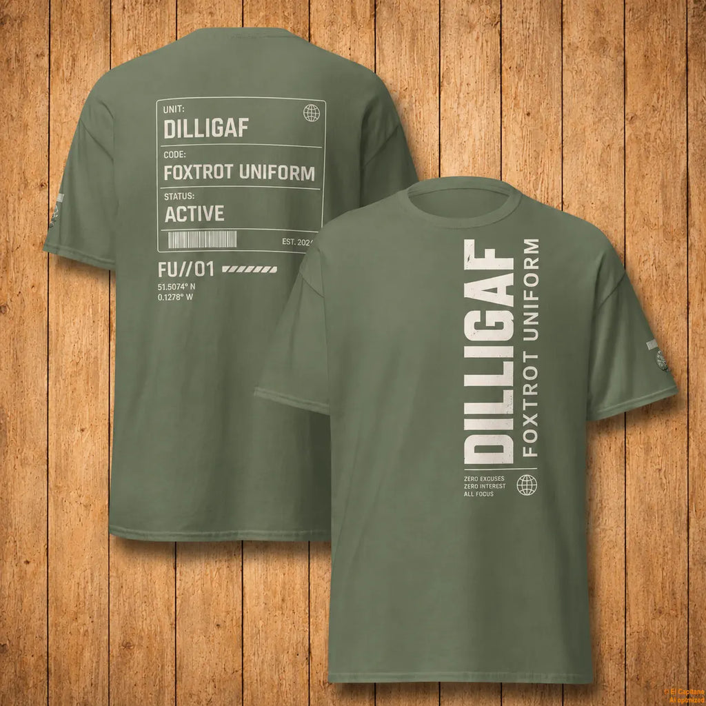 DILLI FU Tee - Caballeros – – military_green_dilligaffu_holz – El Capitano