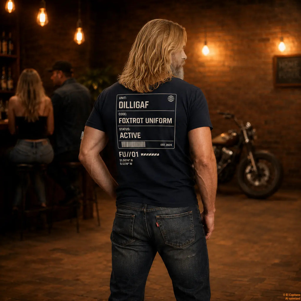 DILLI FU Tee - Caballeros – – navy_dilligaffu_heck_mann – El Capitano