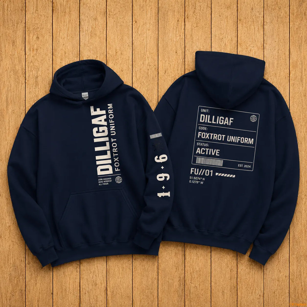 DILLIFU Hoodie - Caballeros – – navy_dilligaffu_holz_cb382238-26e6-47b2-9c14-2a078810d878 – El Capitano