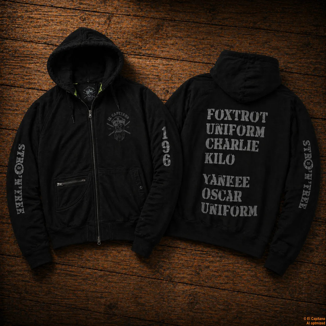 F.U.C.K. Y.O.U. Zip Hoodie – Caballeros – – schwarzaufholzfuckyouh – El Capitano