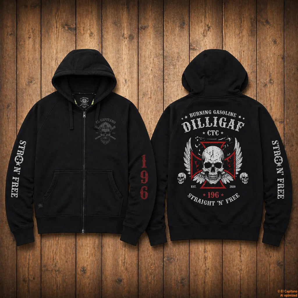 DILLIGAF Zip Hoodie – Caballeros – – schwarzaufholzh – El Capitano