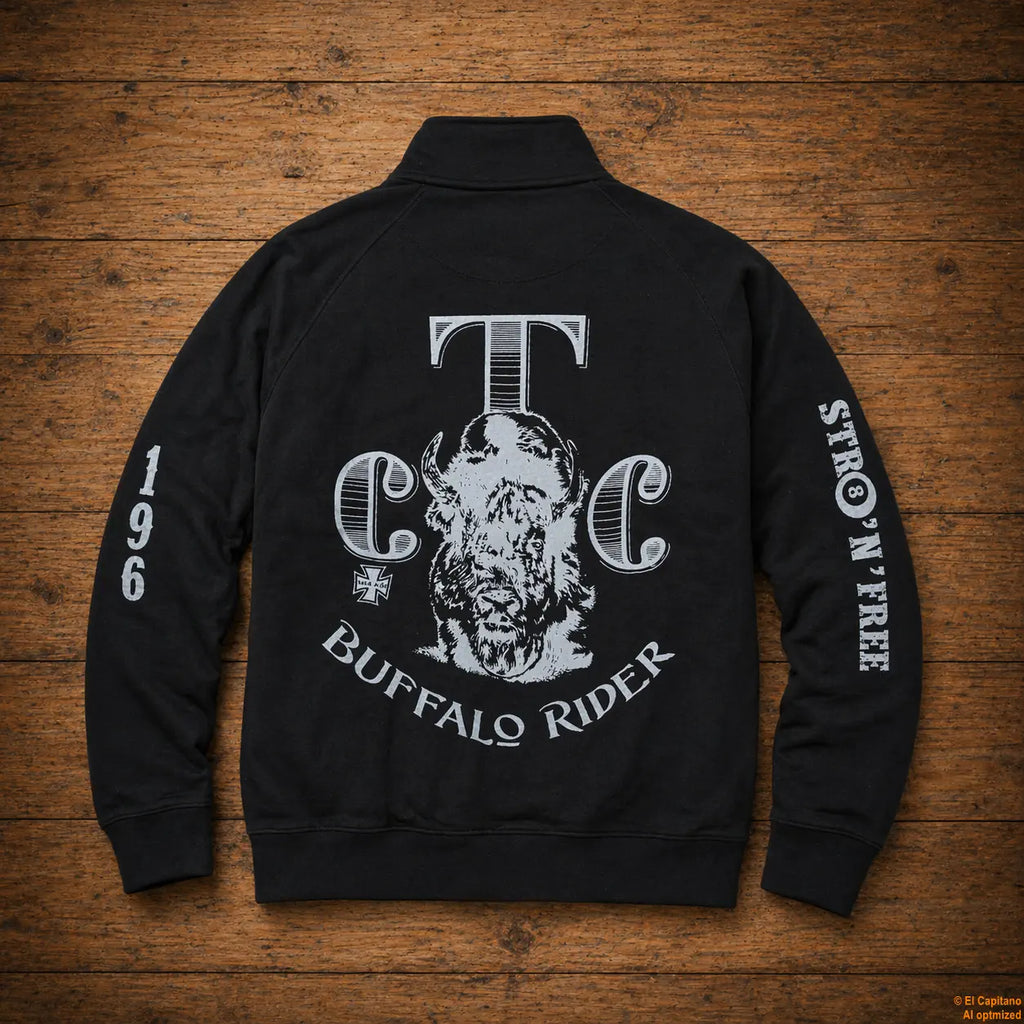CTC Buffalo Rider Sweat Jacke – Señoras – – schwarzaufholzj – El Capitano