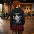 CTC Buffalo Rider Zip Hoodie – Señoras – – schwarzbackhalbbuffalobikerfrau – El Capitano