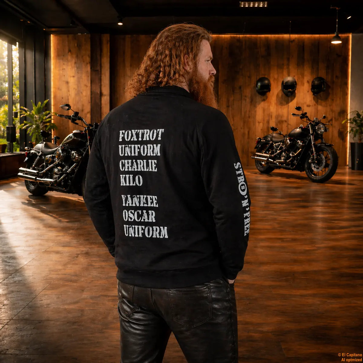 F.U.C.K. Y.O.U. Sweat Jacke – Caballeros – – schwarzfronthalbfuckyoumannj – El Capitano