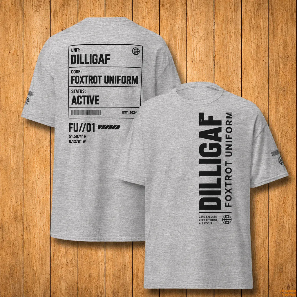 DILLI FU Tee - Caballeros – – sport_grey_dilligaffu_holz – El Capitano