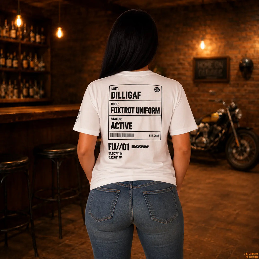 DILLI FU Tee – Señoras – – white_dilligaffu_heck_frau – El Capitano