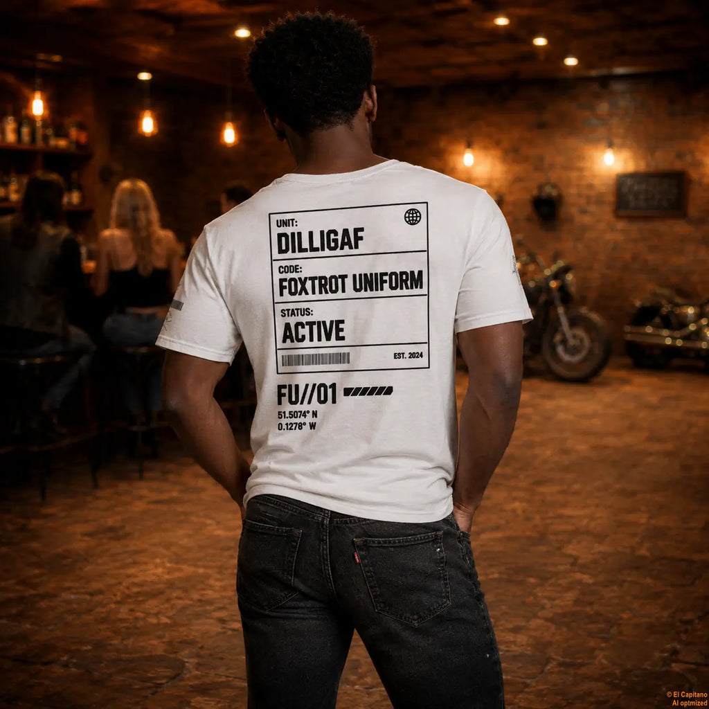 DILLI FU Tee - Caballeros – – white_dilligaffu_heck_mann – El Capitano