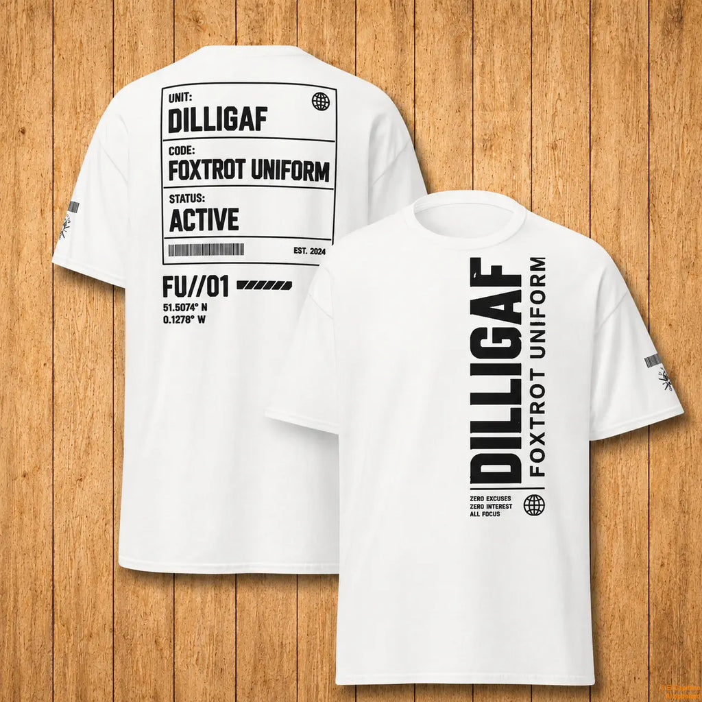 DILLI FU Tee - Caballeros – – white_dilligaffu_holz – El Capitano